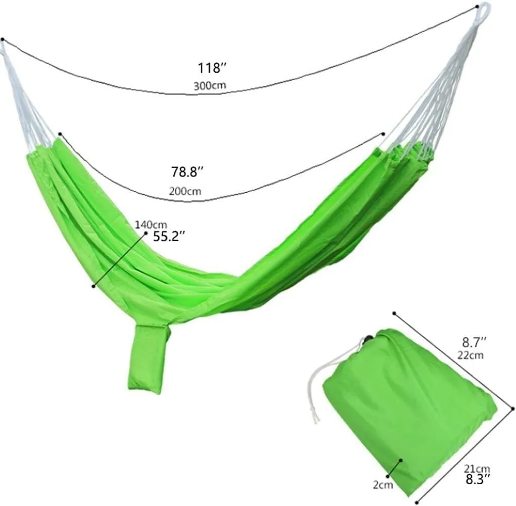 Outdoor Leisure Hammock Ultra-Light and Breathable Garden Patio Portable Travel Hammock Chair (Color : Green)