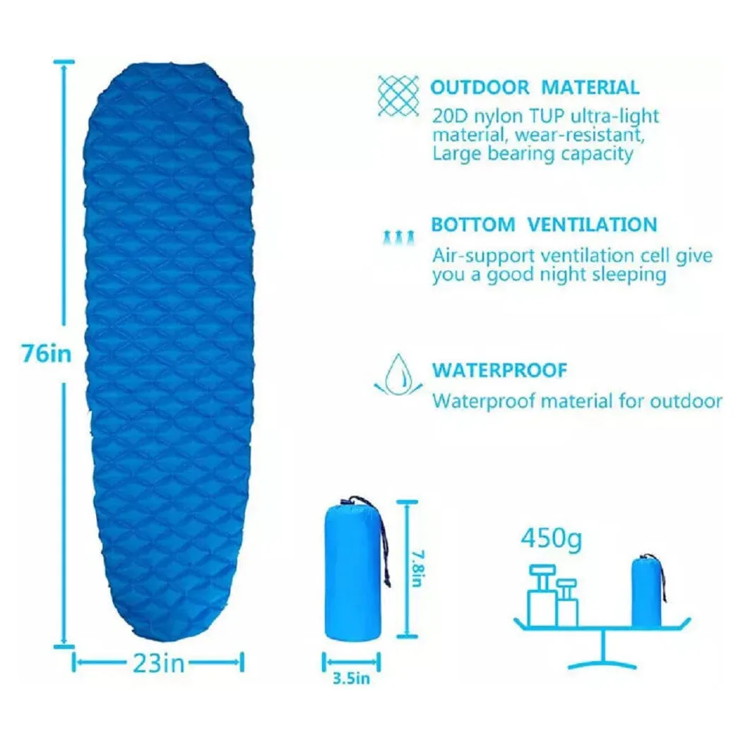 Outdoor Nation Inflating Foldable Camping Mattress Pad