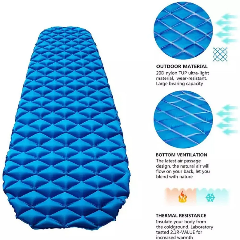 Outdoor Nation Inflating Foldable Camping Mattress Pad