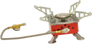 Outdoor Portable Foldable Stove Camping Mini Stove with Carrying Bag Efficient Flame Prevention Full Burn Compact Size