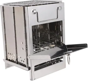 Outdoor Stove Mini Backpack Camping Wood Burning Foldable Stainless Steel
