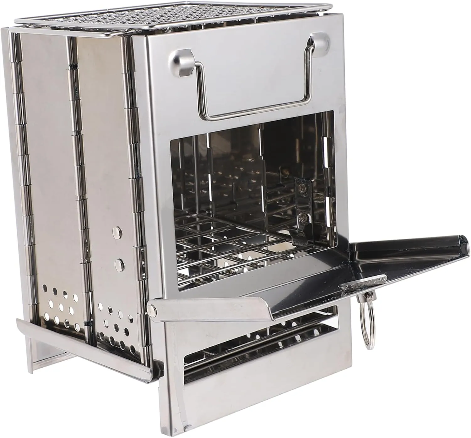Outdoor Stove Mini Backpack Camping Wood Burning Foldable Stainless Steel