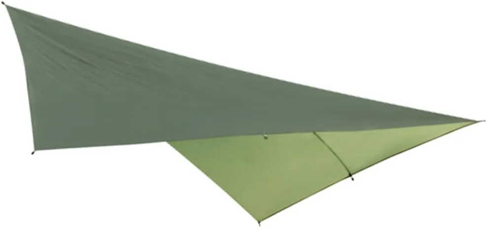 Outdoor Sunshade Rain Fly Tarp Camping Tent Lightweight Canopy for Beach Picnic Hiking Barbecue Multi-Functional Army Green Mat Easy to Clean Portable