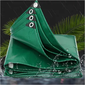 Outdoor Tarp Green PVC Tarpaulin for Outdoor Recreation Camping Cover(Size:4x6m(13.1x19.6ft))