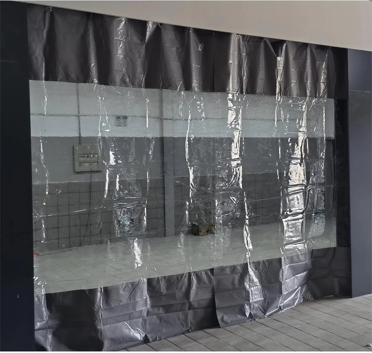Outdoor Tarpaulin Curtain 0.5mm Transparent Tarpaulin Weatherproof Tear Resistant, Pergola Waterproof Side Panels, Customizable (Color : Clear, Size : 4.92x8.2ft/1.5x2.5m)