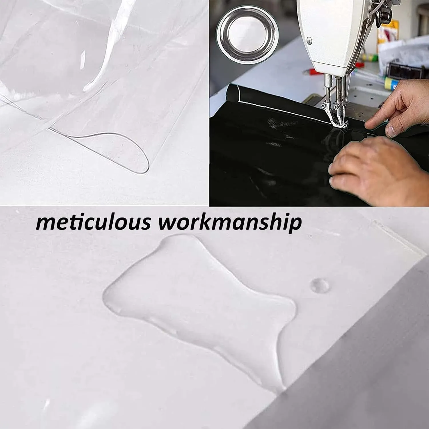 Outdoor Tarpaulin Curtain 0.5mm Transparent Tarpaulin Weatherproof Tear Resistant, Pergola Waterproof Side Panels, Customizable (Color : Clear, Size : 4.92x8.2ft/1.5x2.5m)