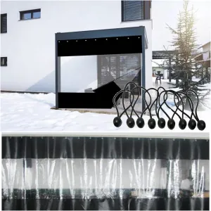 Outdoor Tarpaulin Curtain Garden Greenhouse Water Proof Transparent PVC Tarpaulin with Eyelets, Pergola Side Curtains, Customizable (Color : Clear, Size : 3.28x3.28ft/1x1m)