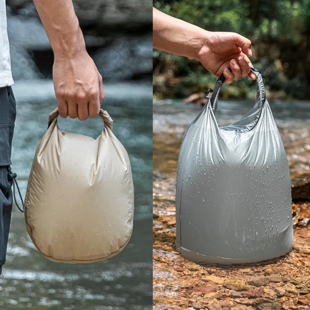 Outdoor Water proof Dry Bag - Silicon Coated Nylon, Ideal for Camping, Drifting, Hiking, Swimming, Rafting, Kayaking, River Trekking - Dampproof Clothes Storage Bag (Green-M)