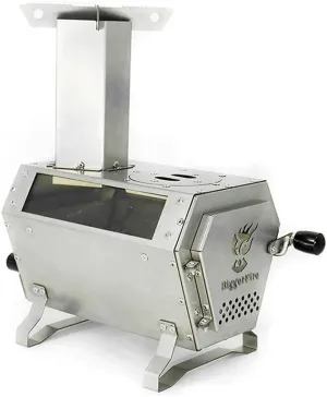 Outdoor Wood Stove, Burning Stove, Portable Camping Wood Stove, Removable Windproof Wood Stove, Suitable for Outdoor Camping, Traveling(Silver)