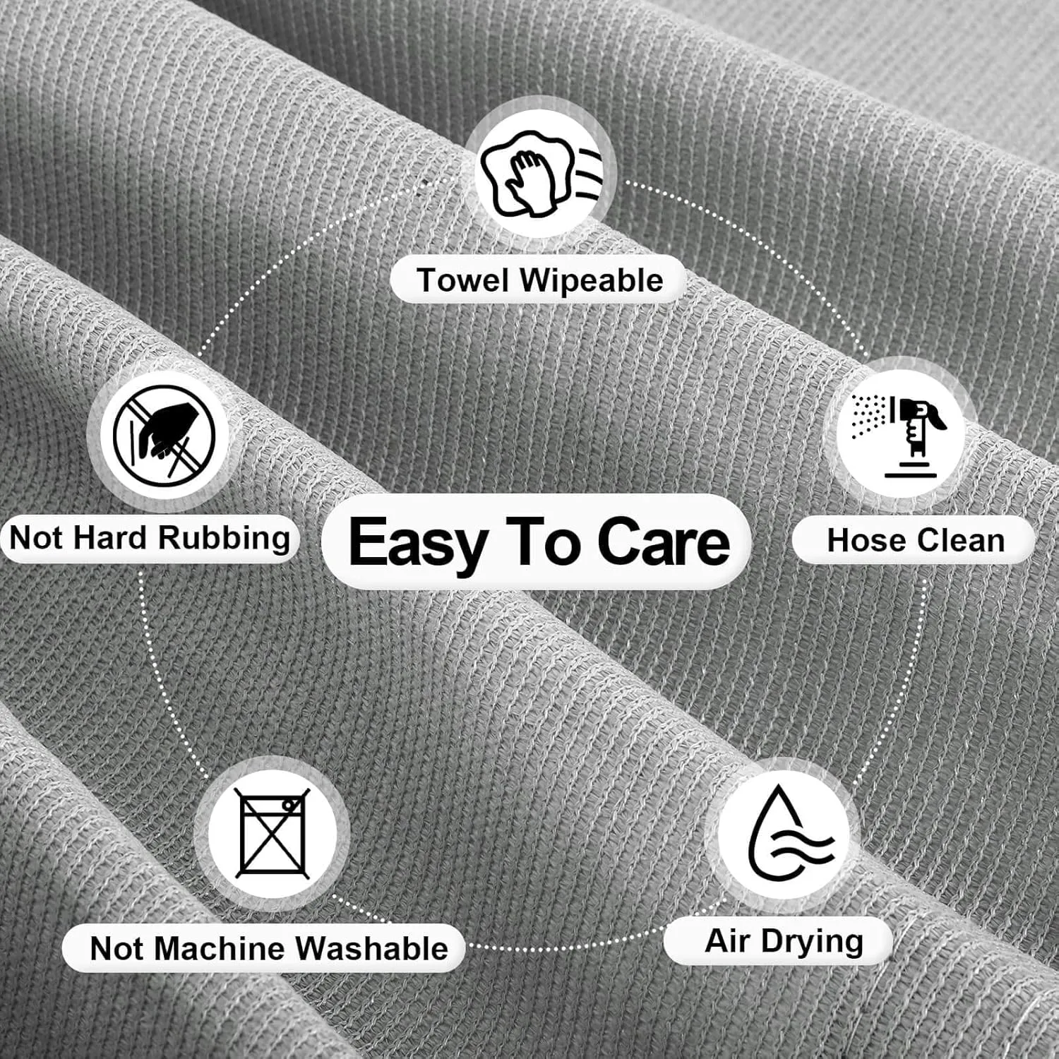 OutdoorLines Plastic Tarp Outdoor Rugs for Patio 5 x 8 ft - UV and Weather Resistant Patio Carpet, Stain Resistant Plastic RV Camping Mats for Porch, Garden, Camper and Picnic, Light Gray