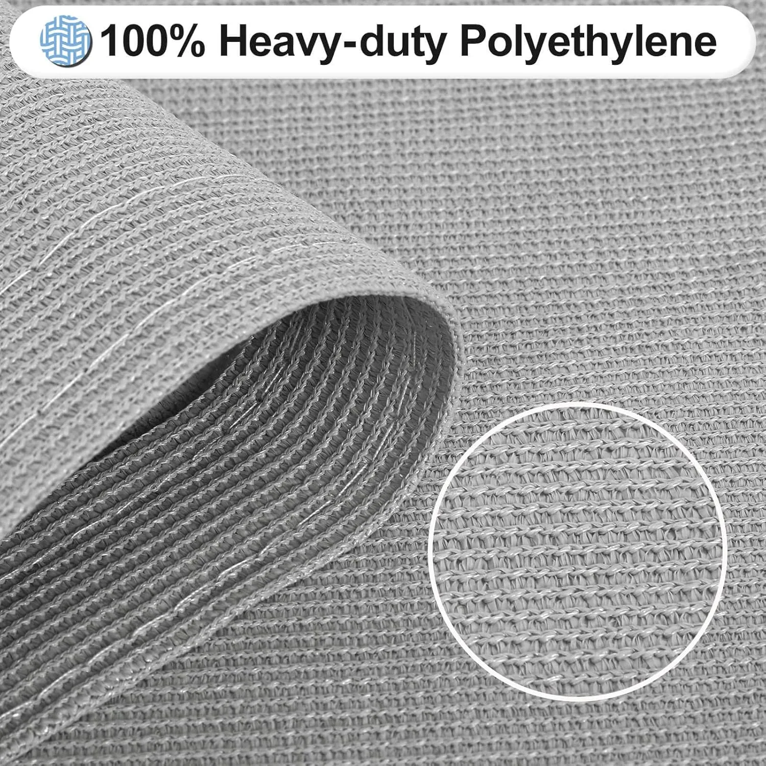 OutdoorLines Plastic Tarp Outdoor Rugs for Patio 5 x 8 ft - UV and Weather Resistant Patio Carpet, Stain Resistant Plastic RV Camping Mats for Porch, Garden, Camper and Picnic, Light Gray