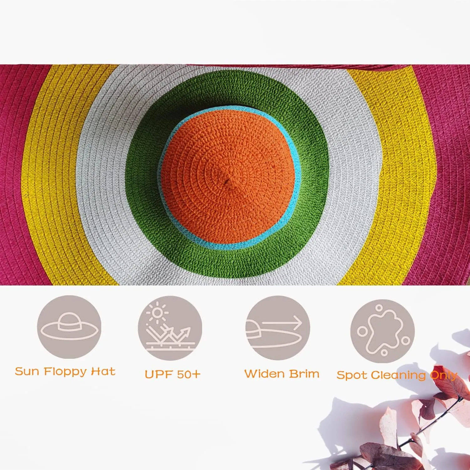 Oversized Beach Hat for Women, Large Wide Brim Packable Floppy Sun Straw Hats Foldable,Handmade Summer Big Beach Hat
