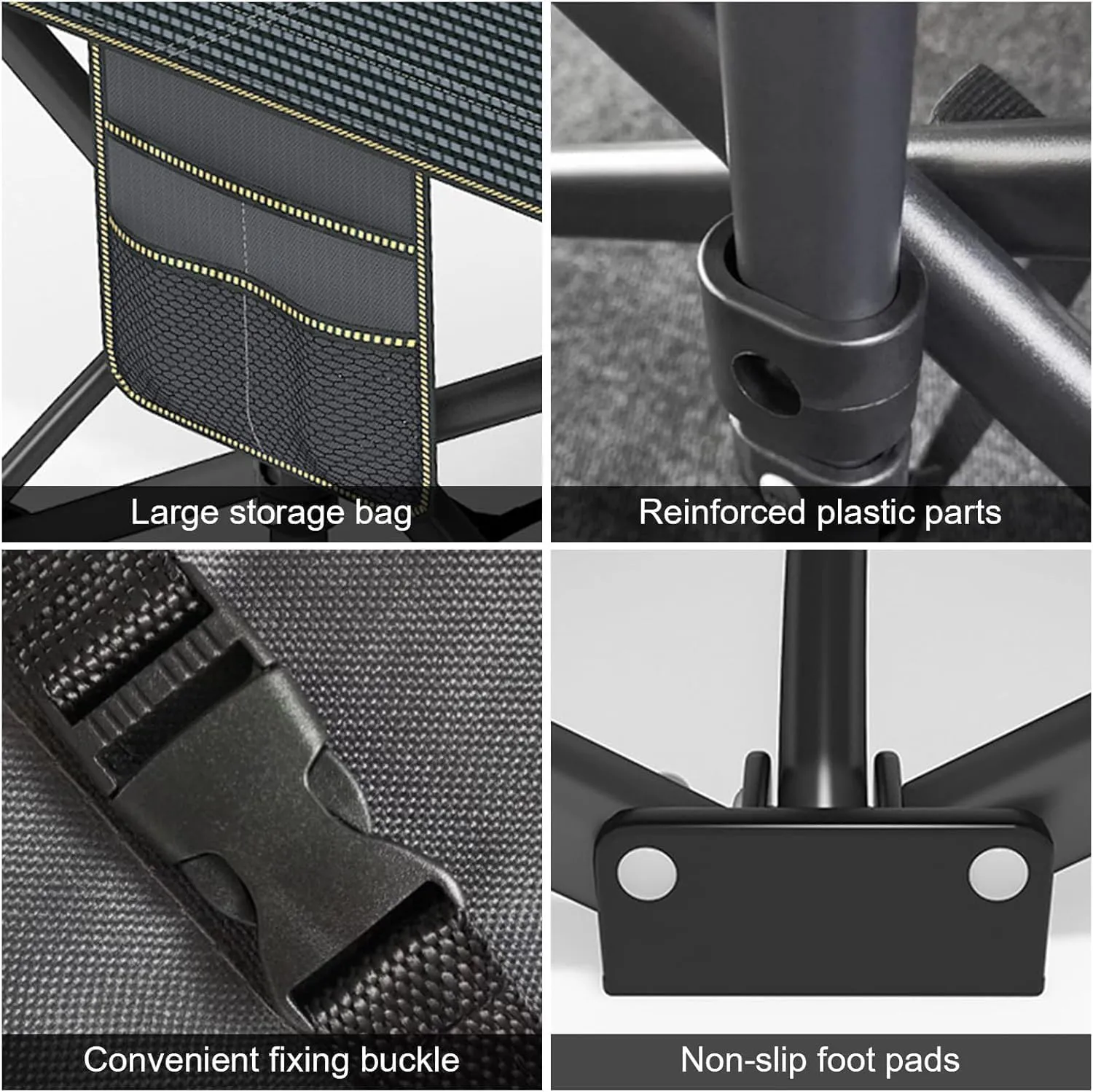 Oxford Cloth Camping Cot, Portable Folding Bed for Office/Home Nap, Lightweight Tent Cot with Carry Bag and Headrest