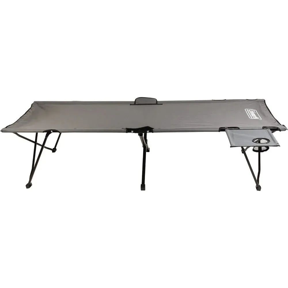 Pack-Away Camping Cot with Removable Side Table - Extra Wide, Fits Adults up to 6'6" or 300 lbs