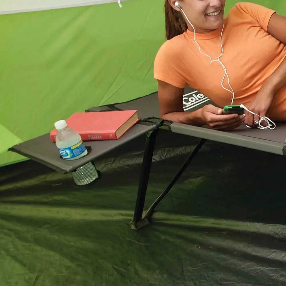 Pack-Away Camping Cot with Removable Side Table - Extra Wide, Fits Adults up to 6'6" or 300 lbs