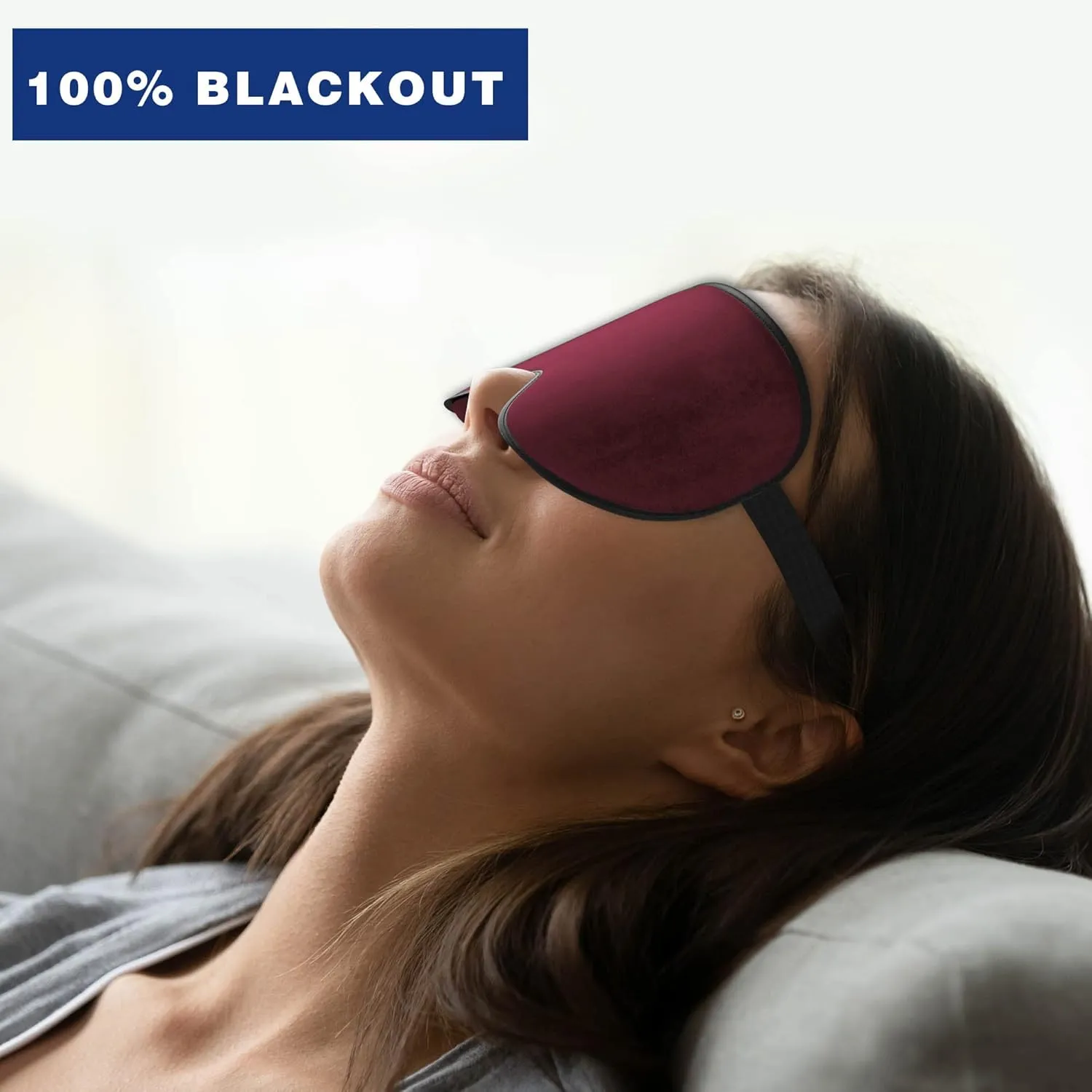 Pack of 2 Sleep Mask, Eye Mask for Sleeping, Eye Mask,100% Blackout Sleeping Mask, Sleep Masks for Men & Women, Zero Pressure Sleep Eye Mask with Adjustable Strap, Travel Essentials, 3D Sleep Masks