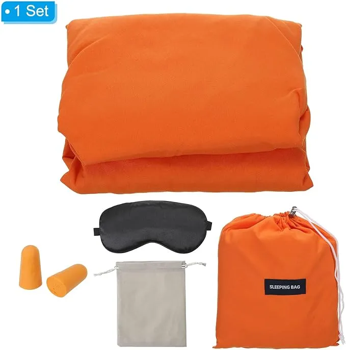 PATIKIL Sleeping Bag Liner Lightweight Soft Travel Camping Sheet Sleep Sack Compact Sleeping Bags Set with Carry Bag for Backpacking Camping Travel Hotel