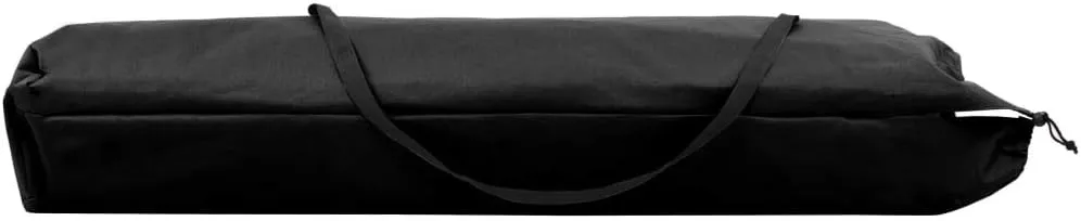 Patio Sun Loungers Two Person Folding Sun Lounger Black Steel,Double Camping Cot with Rustproof Steel Frame and Water Resistant Polyester Fabric for Outdoor Sleeping