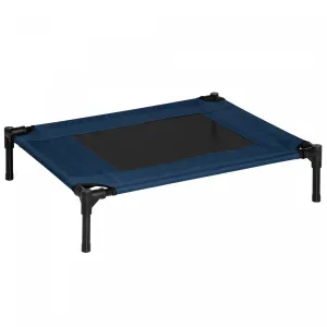 Pawhut Elevated Pet Bed Dog Cat Cot Cozy Beds Camping Comfortable, Blue And Black|Pawhut D1-0237 Lit Sureleve Pour Chien Et Chat Lit Confortable Pour Camping Confortable Bleu Et Noir