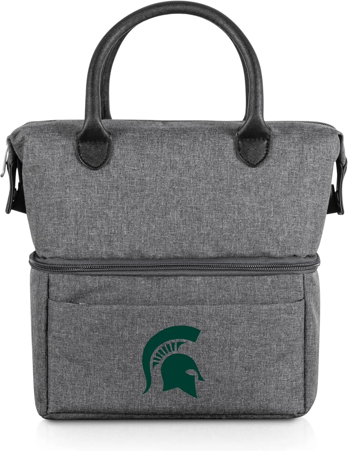 PICNIC TIME NCAA Michigan State Spartans Urban Lunch Bag, Cooler Lunch Tote, Insulated Lunch Bag, (Gray with Black Accents)