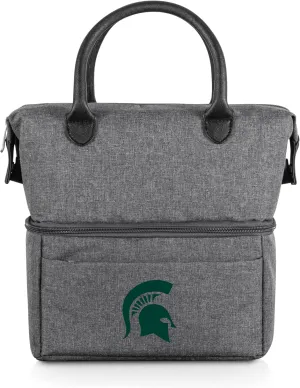 PICNIC TIME NCAA Michigan State Spartans Urban Lunch Bag, Cooler Lunch Tote, Insulated Lunch Bag, (Gray with Black Accents)