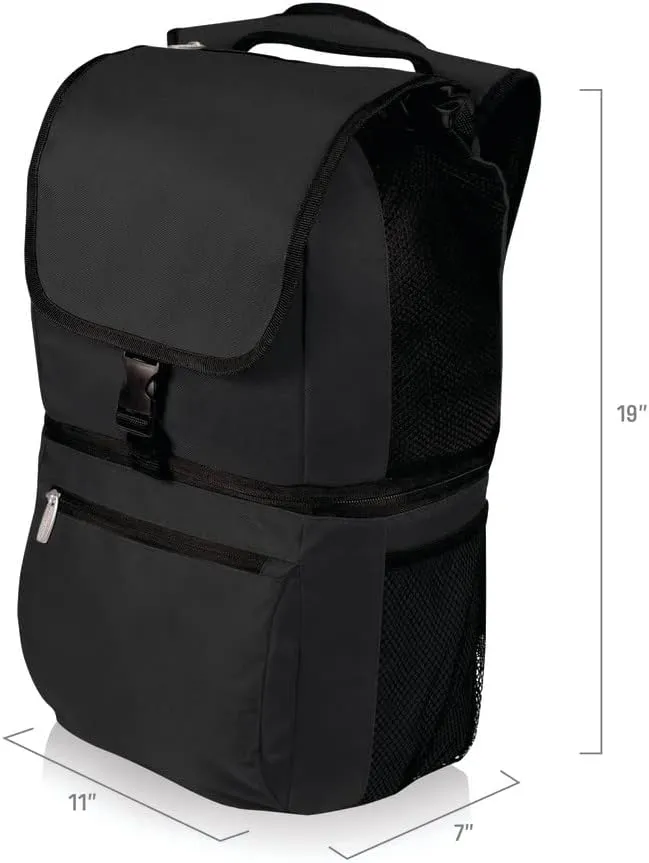 PICNIC TIME NCAA Michigan Wolverines Zuma Backpack Cooler - Soft Cooler Backpack - Lunch Cooler, (Black)