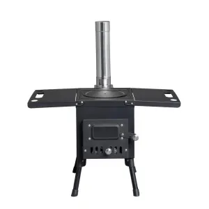 Picnic with Premium-grade Chimney Steel Hiking Wood Stove Camping Burning for Eco-friendly