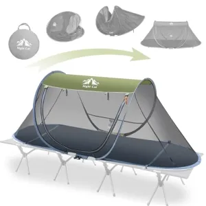 Pop-up Mosquito Tent 1 Person Camping Tent w/ Bug Screen Net Adults Kids Fits w/ Camping Cot