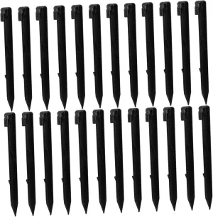 POPETPOP 50pcs Outdoor Tent Pegs Tents Tent Ground Nail Grounding Stake Camping Anchor Ground Stakes Canopy Stakes Plastic Lawn Stakes Plastic Garden Spikes Tent Anchors Tent Nail Black Pp