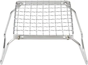 POPETPOP Stainless Steel Portable Campfire Cooking Grate for Outdoor Picnics Camping and Traveling Compact Design for and Setup