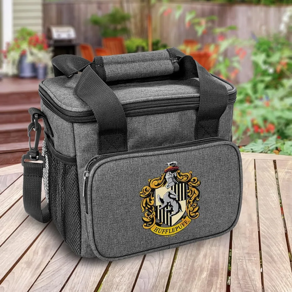 Popfunk Harry Potter Hufflepuff Crest 1 Soft Insulated Cooler Bag, Large Lunch Bag, Lightweight, Thermal and Reusable for Office, Picnic, Beach