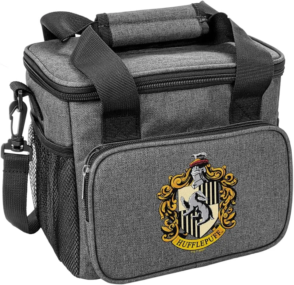 Popfunk Harry Potter Hufflepuff Crest 1 Soft Insulated Cooler Bag, Large Lunch Bag, Lightweight, Thermal and Reusable for Office, Picnic, Beach