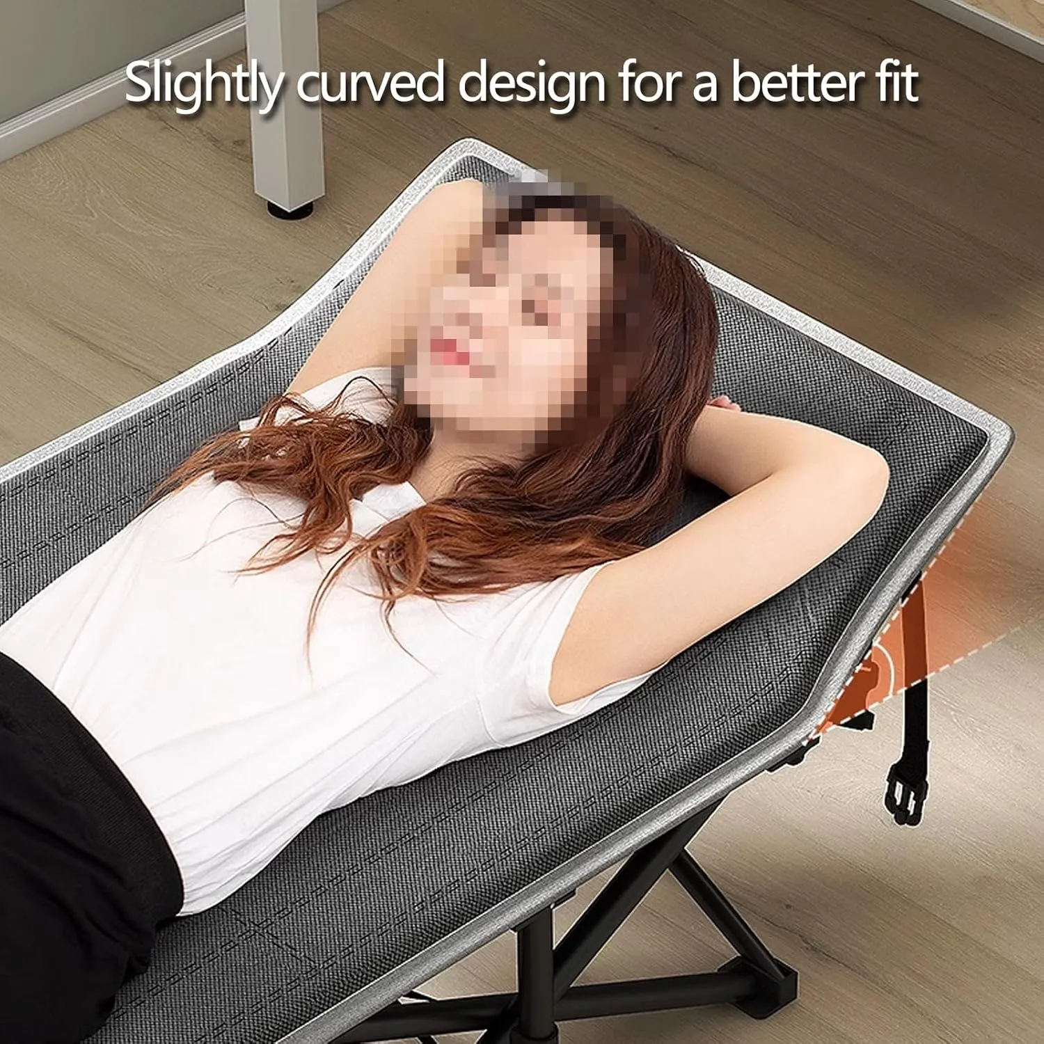 Portable Bed for Adults Folding Camping Cot Folding Cot Camping Cot for Adults Portable Folding Outdoor Cot for Outdoor Travel Camp Beach Vacation(Silver)