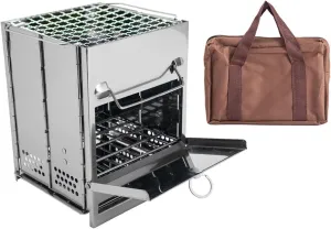 Portable Camping Backpacking Stove Folding Wind-proof Wood Burnings Stove Stove Stainless Steel Survival Stove