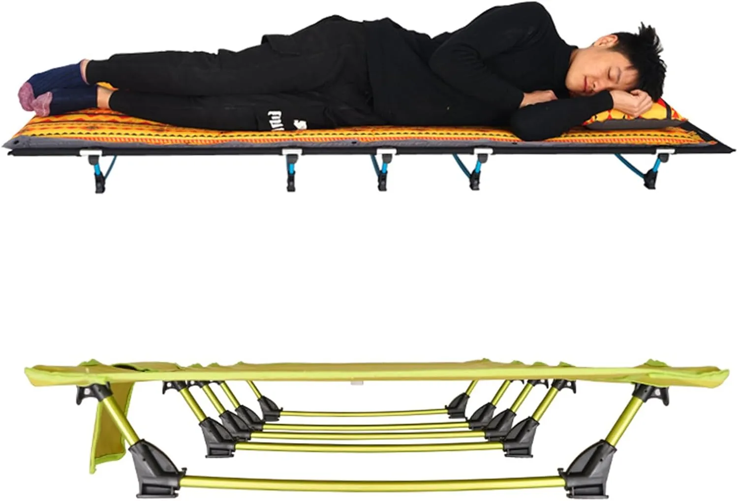 Portable Camping Cot, Folding Bed with Easy Setup &