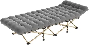 Portable Camping Cot, Sleeping Cot for Adult,Folding Camping Cot Heavy Duty Sleeping Bed with Thick Mattress, Portable Camping Bed for Outdoor Camping/Office, Home Nap,Med