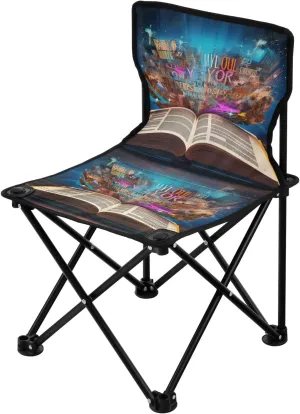 Portable Camping Folding Chairs Foldable Chair Small Book Knowledge Lightweight Backpacking Outdoor Outside Fishing