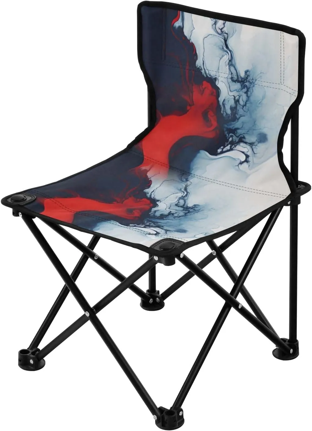 Portable Camping Folding Chairs Foldable Chair Small Marble Red Navy Lightweight Backpacking Outdoor Outside Fishing