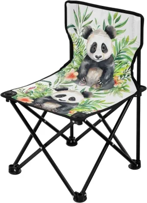 Portable Camping Folding Chairs Foldable Chair Small Panda Plant Lightweight Backpacking Outdoor Outside Fishing