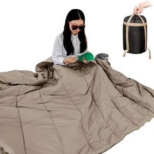 Portable Camping Sleeping Bag, 4 Seasons for Adults Light Warm Large with Compression Sack for Hiking Backpacking Adventures