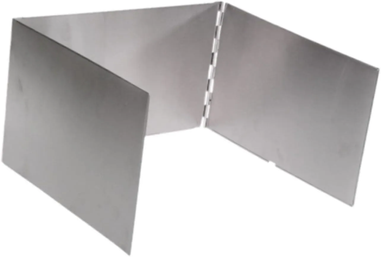 Portable Camping Stoves Windscreen - Foldable Windproof Shield for Outdoor Cooking, Hiking, Backpacking, and Picnic - Stainless Steel