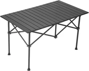 Portable Camping Table,Lightweight Outdoor Folding Table,Small Compact Picnic Carbon Steel Table with Carry Bag for Camping,Picnic,BBQ,Camp,Party,Travel(Size:54 * 54 * 55CM,Color:Beige) (Black 96*56*