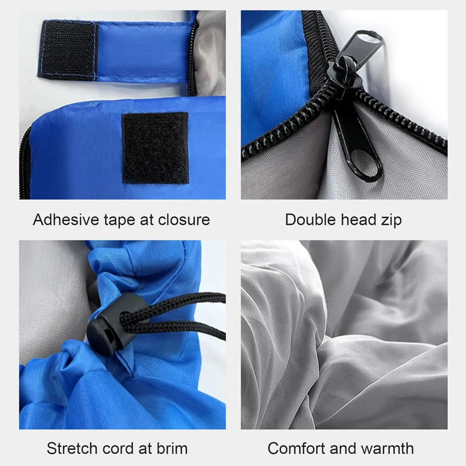 Portable Envelope Sleeping Bag, 4 Season Lightweight Warm and Washable Comforter for Adults Women Hiking Camping