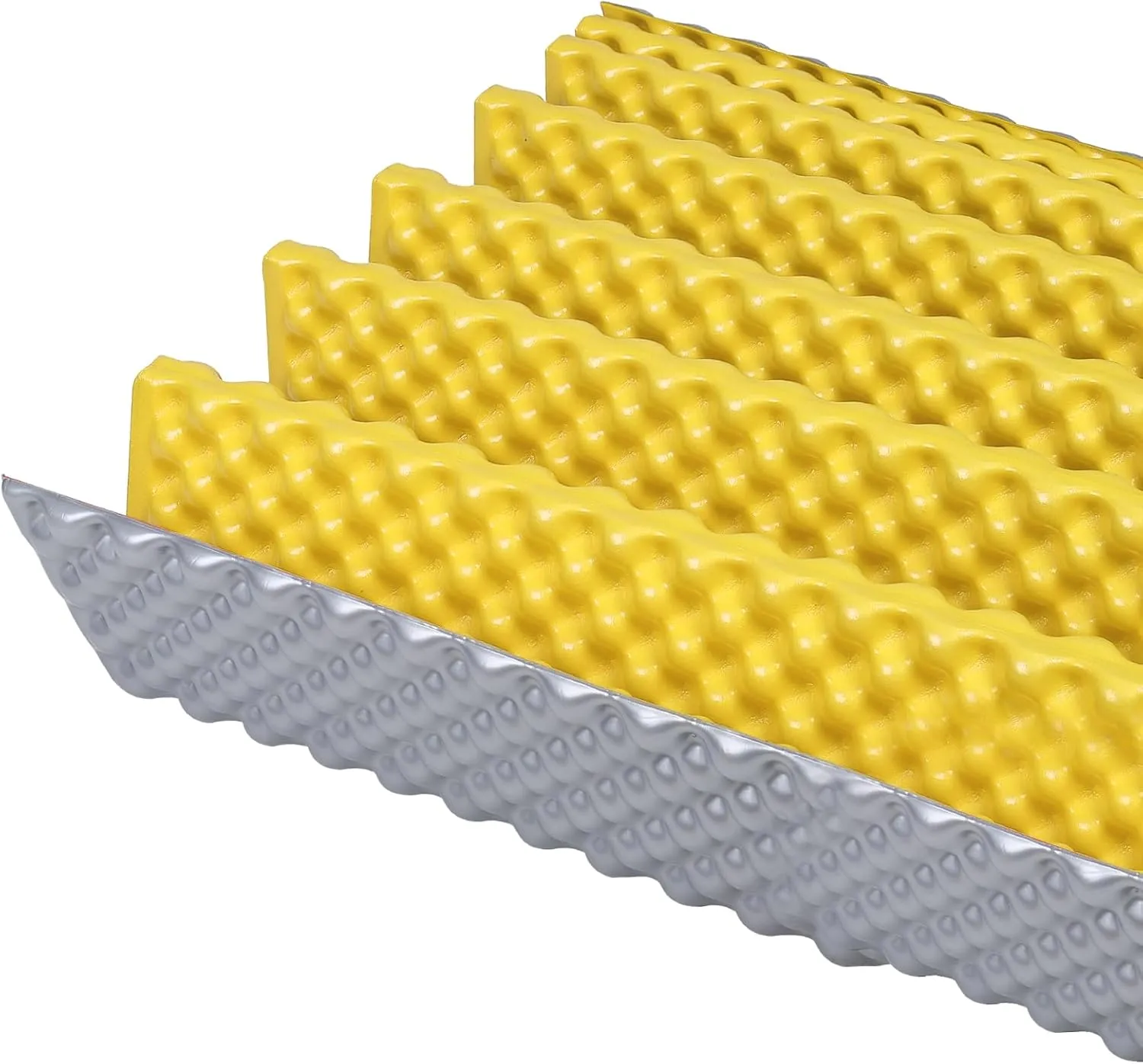 Portable Foam Sleeping Pad, Insulated R-Value 2.1 Foldable Sleeping Pad Mat Apply to Camping Hiking (72 x 22, Yellow)