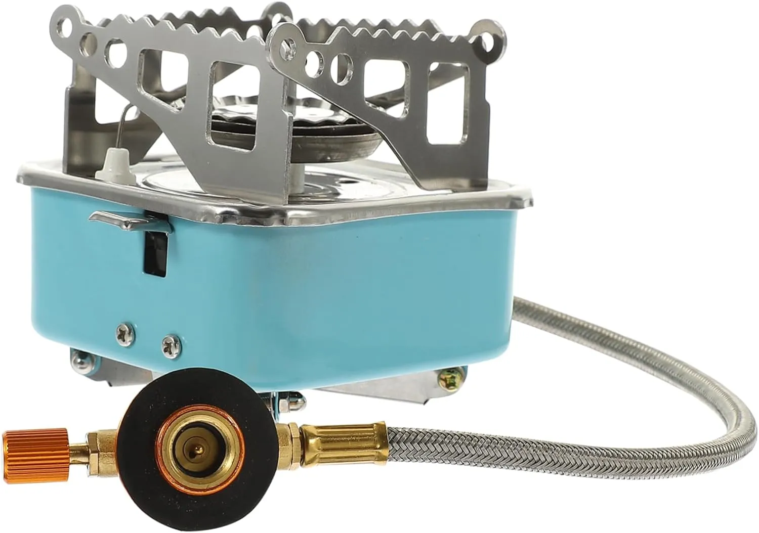 Portable Foldable Gas Stove Lightweight Camping Stove for Outdoor Hiking Cooking Easy to Use Install Compact Design with Screw for Convenient
