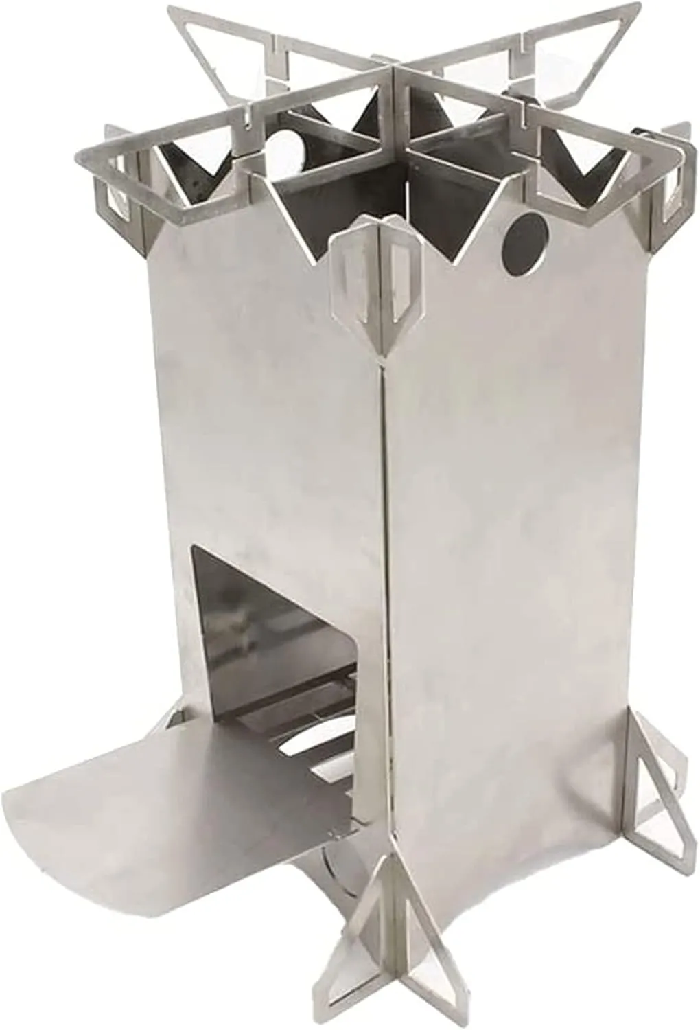 Portable Foldable Stainless Steel Wood Burning Stove for Camping, Hiking, Backpack, Picnic and BBQ 1-2 People -Camping Firewood
