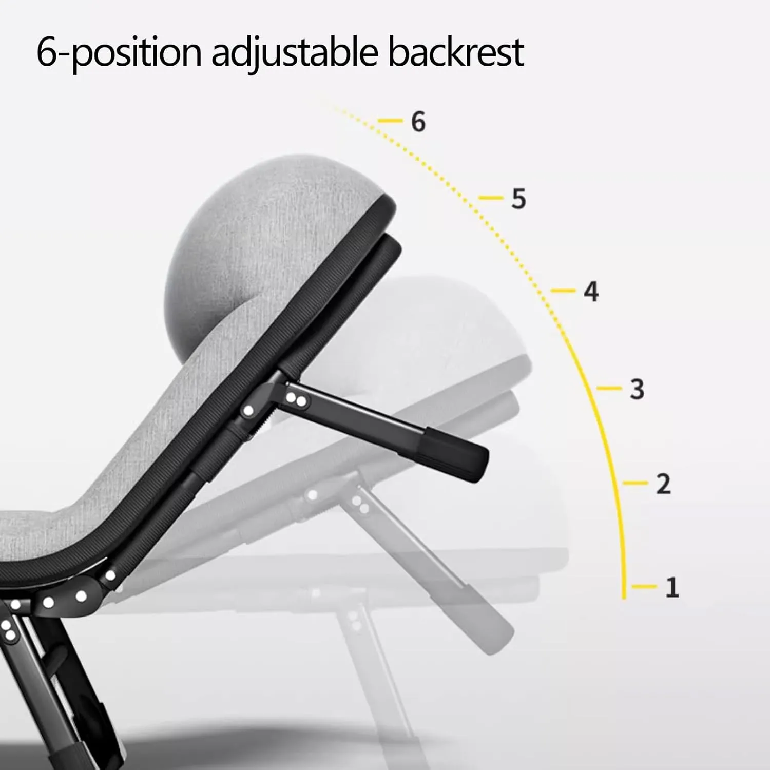 Portable Folding Bed for Adults Camping Cot for Adults 6 Position Adjustable Backrest, Supports 250kg Perfect for Camping Pool Beach Patio(6 Legs/8 Legs)(180 * 60 * 40cm)