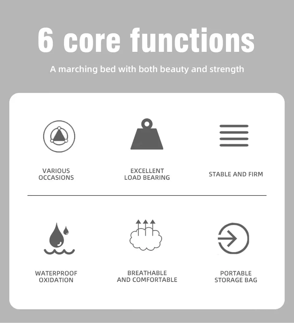 Portable Folding Camping Cot – Comfortable Outdoor Sleeping Bed for Adults & Kids | Perfect for Camping, Travel, and RV Use