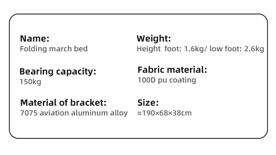 Portable Folding Camping Cot – Comfortable Outdoor Sleeping Bed for Adults & Kids | Perfect for Camping, Travel, and RV Use
