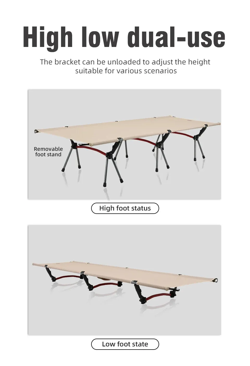 Portable Folding Camping Cot – Comfortable Outdoor Sleeping Bed for Adults & Kids | Perfect for Camping, Travel, and RV Use